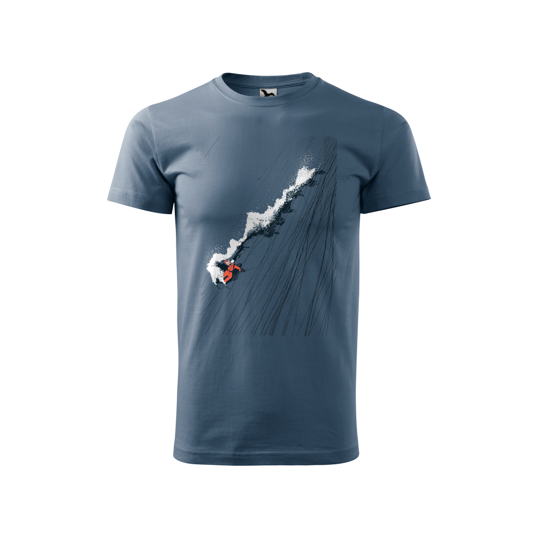 Men's T-shirt BLUE, skis M