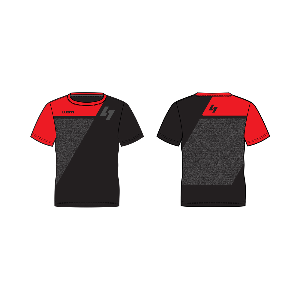 Men's T-shirt JOHN MICRO - RED & BLACK
